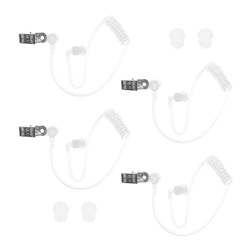 FDGGT 4 Stück Intercom-Luftkanäle, Transparente Intercom-Kanäle, Audio-Röhren, Ersatz-Soundröhren, Intercom-Zubehör von FDGGT