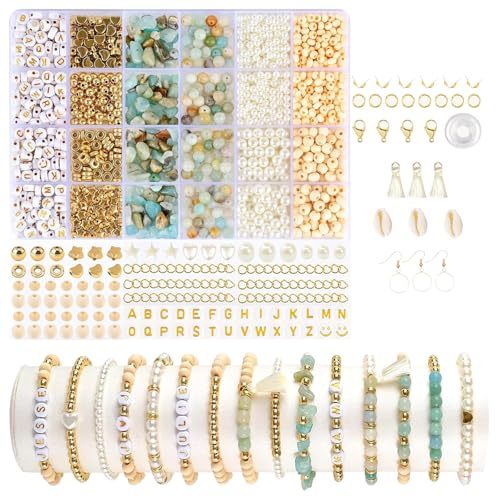 FDHBDF Perlen für Armbänder Edelstein PerlenSet selber Machen Erwachsene DIY sets Freundschaftsarmbänder Selber Machen Perlenset Beads FDHBDF Perlen für Armbänder Edelstein PerlenSet selber Machen Erwachsene DIY sets Freundschaftsarmbänder Selber Machen Perlenset Beads von FDHBDF