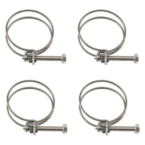 Doppeldraht-Schlauchschellen, 304 Edelstahl, 115–120 mm, robuste Schlauchschellen für Automobil-, Marine-, Sanitär-, Industrieanwendungen, 4 Stück Doppeldraht-Schlauchschellen, 304 Edelstahl, 115–120 mm, robuste Schlauchschellen für Automobil-, Marine-, Sanitär-, Industrieanwendungen, 4 Stück von FDHFKLOP