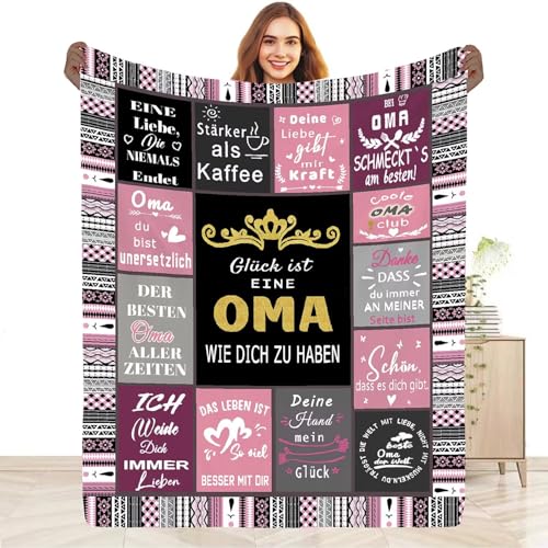FDHVCB Flanelldecke an Meine Oma,Herzliches Dankeschön Geschenk mit Spruch,150x200cm Kuscheldecke Geburtstag Muttertag Geschenkidee FDHVCB Flanelldecke an Meine Oma,Herzliches Dankeschön Geschenk mit Spruch,150x200cm Kuscheldecke Geburtstag Muttertag Geschenkidee von FDHVCB