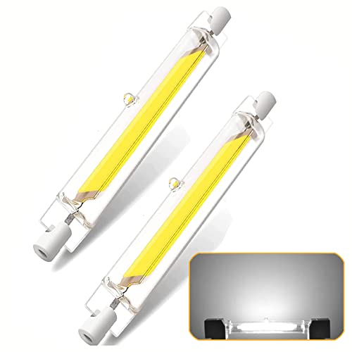 FDHVCB R7S LED 118MM Dimmbar, 20W R7S LED Lampen Kaltweiß 6000K 2000LM, LED R7S Glühbirne Ersatz für 200W Halogenlampen, LED Stab 360° Strahlbeleuchtung, Ohne Flackern, 220-240V, 2Pcs von FDHVCB