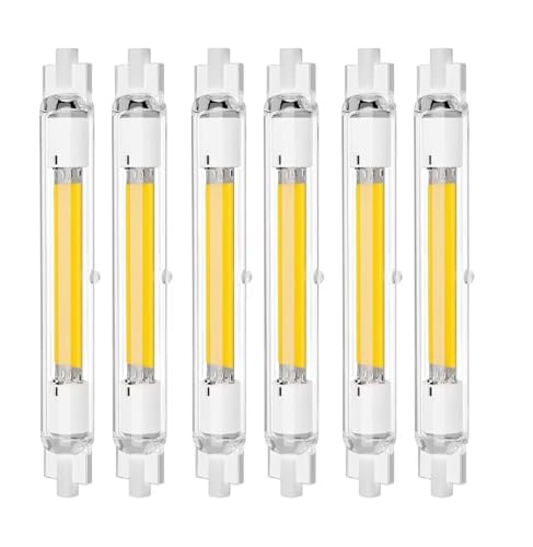 FDHVCB R7S LED 118mm Dimmbar Glühbirne,30W LED R7S COB 118mm Ersatz für 300W Halogenstab, LED Lampen Neutralweiß 4000K 3000LM,360°Abstrahlwinkel LED Stab, Kein Flackern, AC 220-240V,6er Pack von FDHVCB