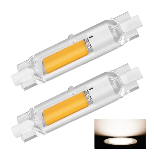 FDHVCB R7S LED 78mm Dimmbar [20W ersetzt 200W Halogen] COB Glühbirne Kaltweiß 6000K | 2000LM Helligkeit, 360° Abstrahlwinkel | Flackerfrei & Energiesparend (2er Pack) von FDHVCB