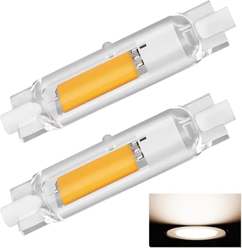 FDHVCB R7S LED Birne 78mm 20W dimmbar | Ersatz für 200W Halogen, 2000LM Kaltweiß (6000K), COB, 360° Abstrahlwinkel, flackerfrei, 2er Pack von FDHVCB