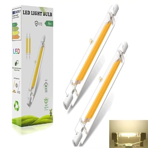 FDHVCB R7s Led 118mm Dimmbar 20W,20W R7s LedErsatz für 200W Halogenstab Glühbirne, Naturweiß 4500K, LED R7S COB Leuchtmittel 2000LM, 360°Strahlbeleuchtung, AC 220V-240V, Kein Flackern,2er Pack von FDHVCB
