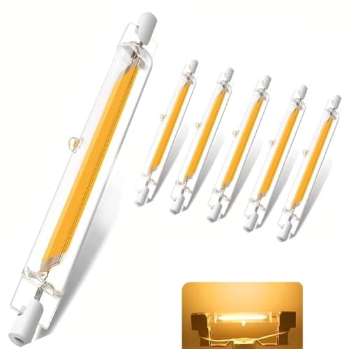FDHVCB R7s Led 78mm Dimmbar 10W,10W R7s LedErsatz für 100W Halogenstab Glühbirne, Warmweiß 3000K, LED R7S COB Leuchtmittel 1000LM, 360°Strahlbeleuchtung, AC 220V-240V, Kein Flackern,4er Pack von FDHVCB