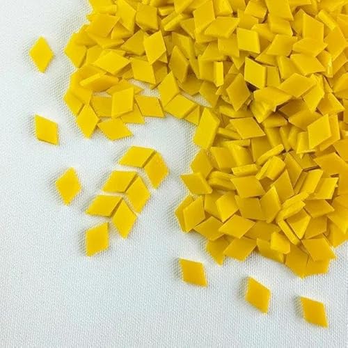115 g/4 oz (ca. 200 Stück) rhombischer durchscheinender DIY-Kerzenhalter/Lampenschirm/Fenster-Gelb-Zitrone-115 g-4 oz von FDIMALTOR