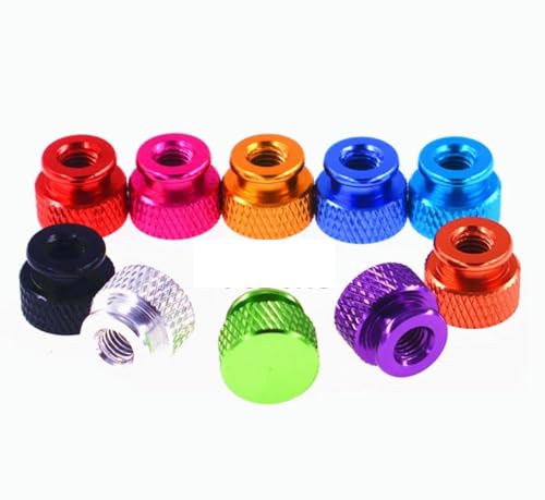 2 Stück #4-40#6-32 Bunte Sacklochmutter Aluminiumlegierung Runde Rändelmuttern Handknopfmuttern-4-40-Schwarz 2 Stück #4-40#6-32 Bunte Sacklochmutter Aluminiumlegierung Runde Rändelmuttern Handknopfmuttern-4-40-Schwarz von FDIMALTOR
