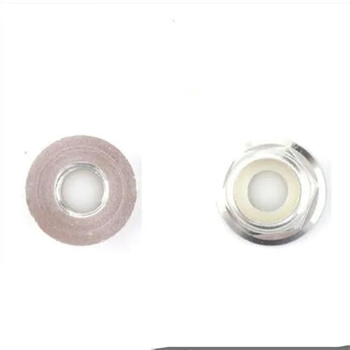 5 Stück M2 M3 M4 M5 Mehrfarbige bunte Aluminium-Nylon-Einsatzflansch-Kontermuttern Aluminiumlegierung Sechskant-Nylon-Kontermuttern-M2-Silber von FDIMALTOR