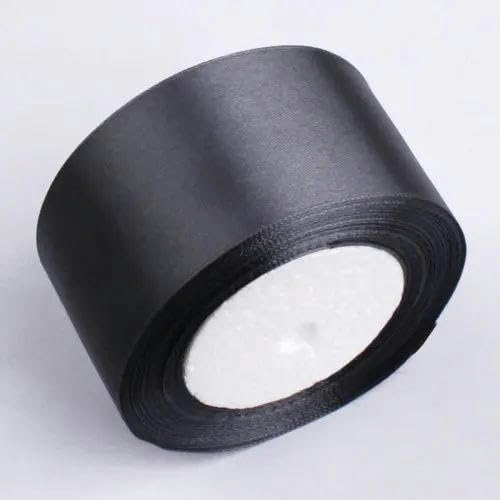 FDIMALTOR 25 Yards/Rolle Satinbänder Party Dekorative Geschenkbox-Verpackung 6 mm 1 cm 1,5 cm 2 cm 2,5 cm 4 cm 5 cm-Dunkelgrau-Durchmesser 20 mm von FDIMALTOR