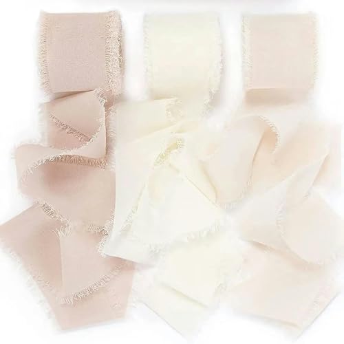 FDIMALTOR 3 Rollen 4 cm x 6,5 m Blumenstraußbänder Geschenkbänder Schleifenbänder-Beige-4 x 650 cm FDIMALTOR 3 Rollen 4 cm x 6,5 m Blumenstraußbänder Geschenkbänder Schleifenbänder-Beige-4 x 650 cm von FDIMALTOR