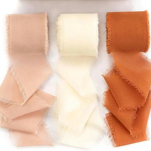 FDIMALTOR 3 Rollen 4 cm x 6,5 m Blumenstraußbänder Geschenkbänder Schleifenbänder-Orange-4 x 650 cm von FDIMALTOR