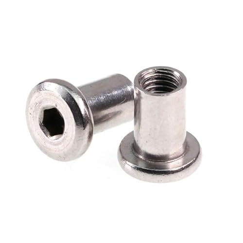 M4 M5 M6 M8 M10 Edelstahl-Möbelmutter mit Splint Doppelschraube Dickkopf-Innensechskant-Sicherungsmutter-M10x16 (30 Stück) von FDIMALTOR