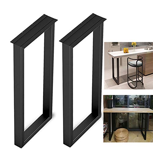 Moderne Küche Esstisch Beine - schwarz 40" verstellbare U-förmige Konsole Tischsockel - Metall Schreibtisch Beine - 2er Pack () von FDINUDIGUHTTYYYY