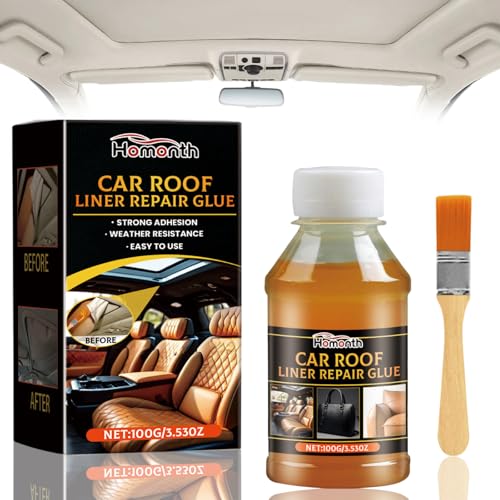 100ml Headliner Repair Glue,Dachhimmel Kleber,Polsterkleber,Auto Dachhimmel Kleber mit Bürste,Auto-Dachhimmel-Kleber,Flüssigkleber für Schnelle Reparaturen und Dauerhafte Fixierung Fahrzeuginnenraum von FDJZXW