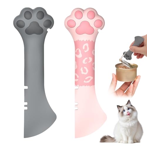 2 Stück Cat Treat Spoon,Katzenlöffel Für Nassfutter,Katzenfutter Futterdosenlöffel,Katzenfutterlöffel,Silikon Katzen-Nassfutterlöffel,Mini-Spatel Für Haustierdosen,Multifunktions Haustier Dosen Löffe von FDJZXW