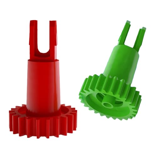 2 Stück Seitenbürsten-Motor-Schnappgetriebe, Seitenbürsten-Motorschnalle, Seitenbürstenmotor-Ersatzgetriebe, Passend für ECOVACS DEEBOT OZMO 950/920/N5/N8 T5/T9/T8 Roboter-Staubsaugerzubehör(Grün+Rot) von FDJZXW