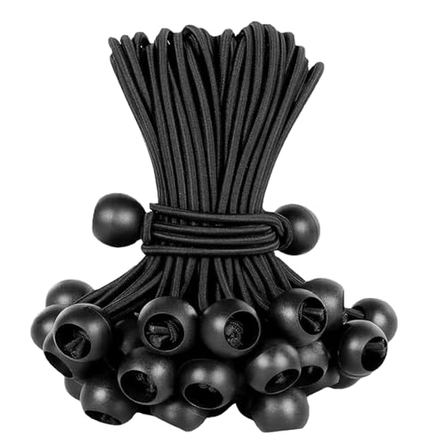 40 Artikel Planenspanner Spanngummi mit Kugel Spanngummis mit Kugel Planenspanner Elastisches Ballseil Zum Festbinden Von Planen, Campingzelten, Dächern, Lasthalteleinen (10 cm) von FDJZXW