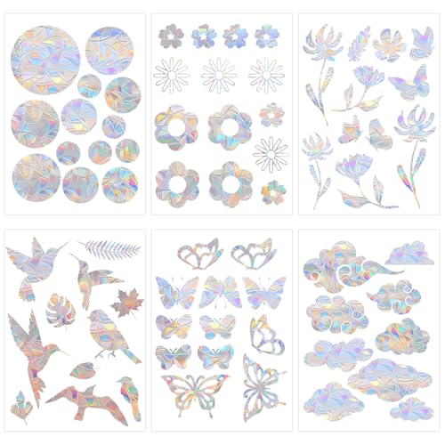 72 Stück Sonnenfänger Sticker,Regenbogen Sticker Fenster,Fenstersticker Prisma Vogelschutz,Sonnenfänger Aufkleber für Fenster & Türen, Deko & Sicherheit von FDJZXW