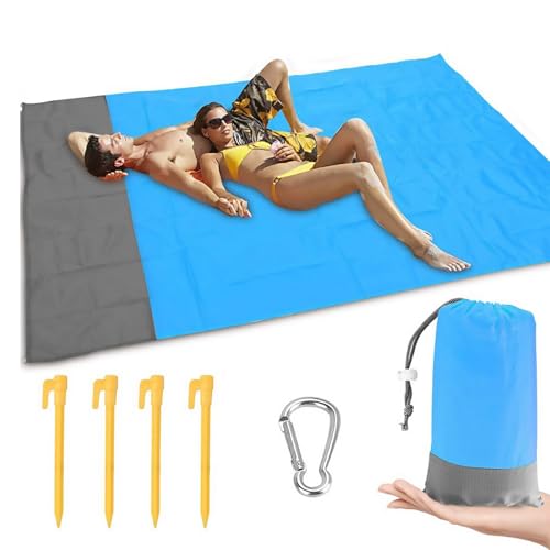 FDJZXW Picknickdecke,Ultraleicht Kompakt Strandmatte,145 X 180 cm Ultradünne Tragbare Stranddecke,Picknickdecke Wasserdicht,Geeignet für Picknicks,Strände,Camping und Wandern(Schwarz) von FDJZXW