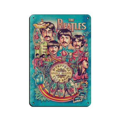 FDKLK The Beatles Poster Rockband Poster (3) Blechschild, Vintage, Metall, Pub, Club, Café, Bar, Zuhause, Wandkunst, Dekoration, Poster, Retro, 20 x 30 cm von FDKLK