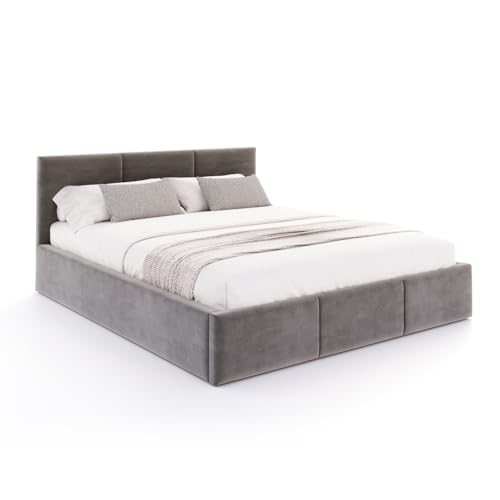Bett Fresia 180x200 cm mit Lattenrost Stauraum Doppelbett Samt Trinity Graphit Bettkasten Bett Fresia 180x200 cm mit Lattenrost Stauraum Doppelbett Samt Trinity Graphit Bettkasten von FDM