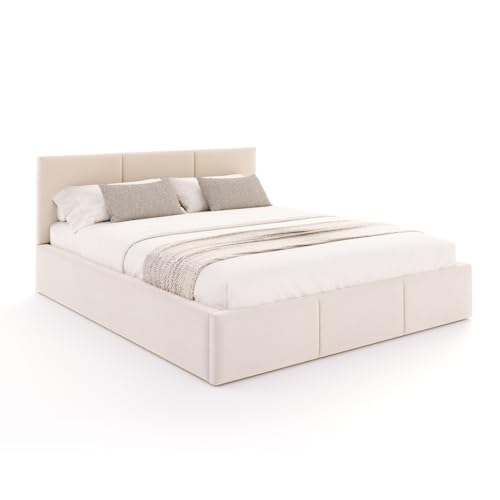 Bett Fresia 180x200 cm mit Lattenrost Stauraum Doppelbett Samt Trinity beige Bettkasten Bett Fresia 180x200 cm mit Lattenrost Stauraum Doppelbett Samt Trinity beige Bettkasten von FDM