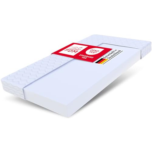 FDM Alto Matratze 80x200 cm Kaltschaum Höhe 12 cm Härtegrad H3 Öko-Tex Allergikergeeignet Bezug Waschbar Premium Matratzenbezug von FDM