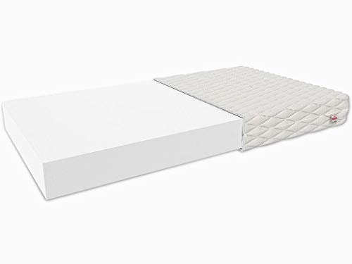 FDM BRESSO MAX Schaumstoffmatratze 180 x 200 cm Härtegrad H3 (Mittelhart) Matratze Schaumstoff 15 cm Höhe Polyurethanschaum Bezug Waschbar Zweiseitig Abnehmbar von FDM