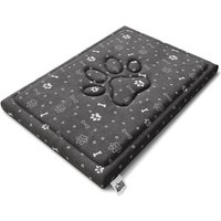 FDM FIFI wasserdichtes Hundebett 70x100x5 cm Polyurethanschaum mit waschbarem Bezug Grau/Silber von FDM