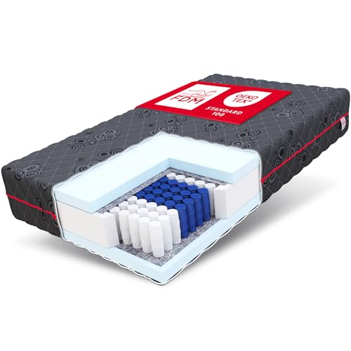 FDM LUNO Taschenfederkernmatratze 80x200 cm Matratze Härtegrad H3 21 cm hoch Polyurethan-Schaum Öko-Tex Allergikergeeignet Bezug Jacquard abnehmbar waschbar FDM LUNO Taschenfederkernmatratze 80x200 cm Matratze Härtegrad H3 21 cm hoch Polyurethan-Schaum Öko-Tex Allergikergeeignet Bezug Jacquard abnehmbar waschbar von FDM