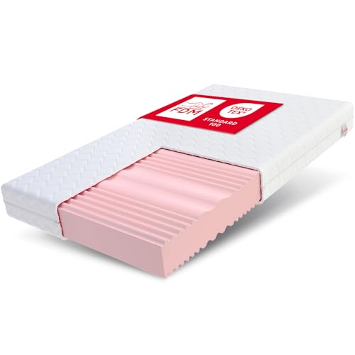 FDM Matratze 100x200 cm Comfort Duo MAX Double Kaltschaummatratze 7 Komfortzonen Härtegrad H3 und H4 HR-Schaum 20 cm Hoch Doppelseitige Rollmatratze mit Hypoallergenem Waschbarem Bezug Oeko-Tex FDM Matratze 100x200 cm Comfort Duo MAX Double Kaltschaummatratze 7 Komfortzonen Härtegrad H3 und H4 HR-Schaum 20 cm Hoch Doppelseitige Rollmatratze mit Hypoallergenem Waschbarem Bezug Oeko-Tex von FDM