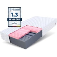 FDM - Matratze 120x200 Kaltschaum select max double Visco Schaum Polyurethanschaum H3/H4 24 cm jersey - Weiß von FDM