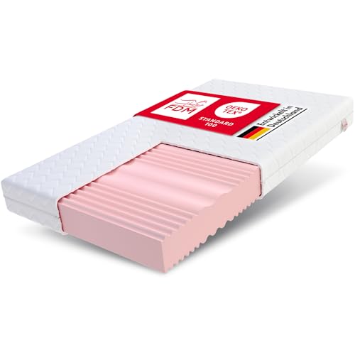 FDM Matratze 200x200 cm Härtegrad H3 H4 Höhe 20 cm Kaltschaummatratze Doppelseitige Rollmatratze HR-Schaum 7 Komfortzonen mit Hypoallergenem Waschbarem Premium-Bezug Oeko-Tex Comfort Duo MAX Double von FDM