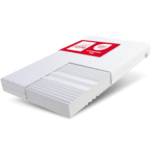 FDM Matratze 80x200 cm Comfort Duo MAX Kaltschaummatratze 7 Komfortzonen Härtegrad H3 und H4 HR-Schaum 14 cm Hoch Doppelseitige Rollmatratze mit Hypoallergenem Waschbarem Premium-Bezug Oeko-Tex FDM Matratze 80x200 cm Comfort Duo MAX Kaltschaummatratze 7 Komfortzonen Härtegrad H3 und H4 HR-Schaum 14 cm Hoch Doppelseitige Rollmatratze mit Hypoallergenem Waschbarem Premium-Bezug Oeko-Tex von FDM