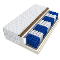 FDM - Matratze 80x200 latex kokos Taschenfederkern H3 H4 9 zonen syrius Premium 19cm von FDM