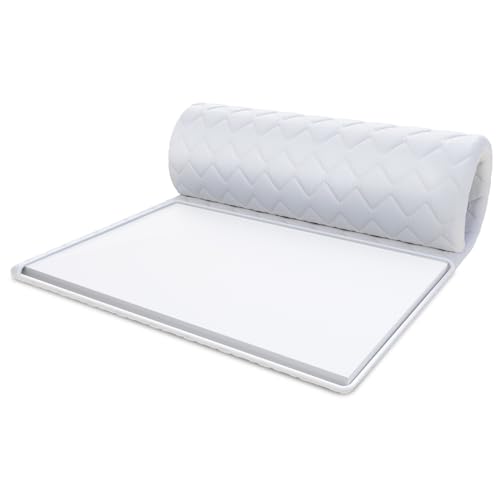 FDM Matratzentopper KALTSCHAUM Matratze Topper 200x200 cm Kaltschaum Härtegrad H4 Höhe ca. 5 cm Allergiker Geeignet Öko-Tex Weiß von FDM