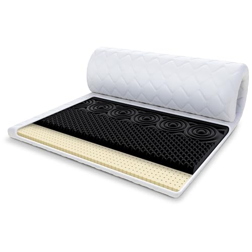 FDM Matratzentopper Nero Latex Matratze Topper 100x200 cm Härtegrad H3 Höhe ca. 7 cm profilierter HR-Schaum Latex Allergiker Geeignet Öko-Tex FDM Matratzentopper Nero Latex Matratze Topper 100x200 cm Härtegrad H3 Höhe ca. 7 cm profilierter HR-Schaum Latex Allergiker Geeignet Öko-Tex von FDM