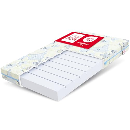 FDM Melody Kindermatratze 60x120 cm Kaltschaummatratze Höhe 10 cm Härtegrad H3 Öko-Tex Allergikergeeignet Bezug Waschbar Matratzenbezug Dino FDM Melody Kindermatratze 60x120 cm Kaltschaummatratze Höhe 10 cm Härtegrad H3 Öko-Tex Allergikergeeignet Bezug Waschbar Matratzenbezug Dino von FDM