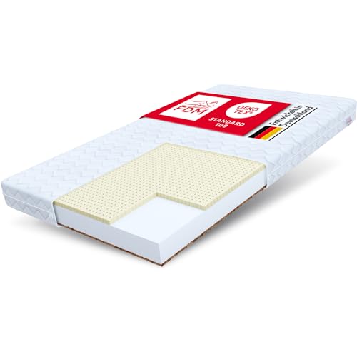 FDM PIKOLO Schaumstoffmatratze 140 x 200 cm Kindermatratze Härtegrad H3/H4 Höhe 11 cm Latex Kokos Matratze Hochelastischer HR Komfortschaum Zweiseitig Bezug Abnehmbar Waschbar FDM PIKOLO Schaumstoffmatratze 140 x 200 cm Kindermatratze Härtegrad H3/H4 Höhe 11 cm Latex Kokos Matratze Hochelastischer HR Komfortschaum Zweiseitig Bezug Abnehmbar Waschbar von FDM