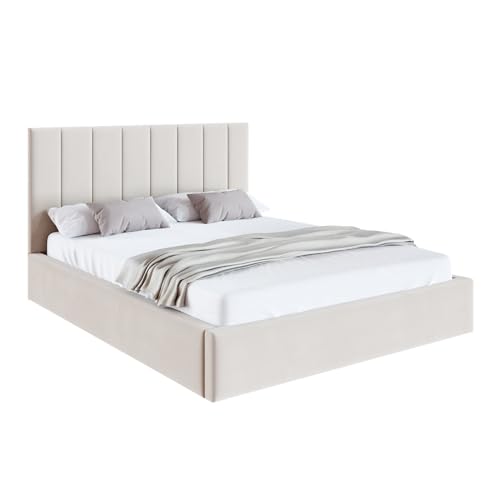 FDM Polsterbett 120x200 cm Doppelbett mit Lattenrost Bettkasten Stauraum Colorado Trinity beige mit Kopfteil modern FDM Polsterbett 120x200 cm Doppelbett mit Lattenrost Bettkasten Stauraum Colorado Trinity beige mit Kopfteil modern von FDM