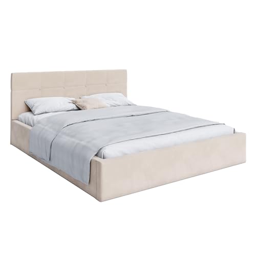FDM Polsterbett 120x200 cm mit Lattenrost Bettkasten Stauraum RINO Trinity beige mit Kopfteil modern FDM Polsterbett 120x200 cm mit Lattenrost Bettkasten Stauraum RINO Trinity beige mit Kopfteil modern von FDM