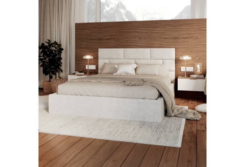 FDM Polsterbett ALA modern mit Bettkasten MADE IN EU - mit hochwertigem Velours Bezug (verfügbar 90x200 120x200 140x200 160x200 180x200cm, Bettrahmen, Bett, mit großen gepolsterten Kopfteil, mit Bettkasten zum aufklappen), Hebbarer Metallrahmen, Bettkasten, mit/ohne Matratze FDM Polsterbett ALA modern mit Bettkasten MADE IN EU - mit hochwertigem Velours Bezug (verfügbar 90x200 120x200 140x200 160x200 180x200cm, Bettrahmen, Bett, mit großen gepolsterten Kopfteil, mit Bettkasten zum aufklappen), Hebbarer Metallrahmen, Bettkasten, mit/ohne Matratze von FDM