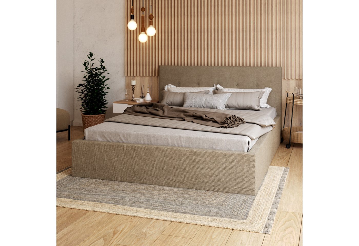 FDM Polsterbett BOHO Bettgestell 90x200, 120x200, 140x200, 160x200, 180x200cm (Polsterbett modern mit Bettkasten MADE IN EU - mit hochwertigem Ottawa Bezug, verfügbar 90x200 120x200 140x200 160x200 180x200cm, Bettrahmen, Bett, mit großen gepolsterten Kopfteil, mit Bettkasten zum aufklappen, Hebbarer Metallrahmen, Bettkasten, ohne Matratze), Hebbarer Metallrahmen, Bettkasten, ohne Matratze FDM Polsterbett BOHO Bettgestell 90x200, 120x200, 140x200, 160x200, 180x200cm (Polsterbett modern mit Bettkasten MADE IN EU - mit hochwertigem Ottawa Bezug, verfügbar 90x200 120x200 140x200 160x200 180x200cm, Bettrahmen, Bett, mit großen gepolsterten Kopfteil, mit Bettkasten zum aufklappen, Hebbarer Metallrahmen, Bettkasten, ohne Matratze), Hebbarer Metallrahmen, Bettkasten, ohne Matratze von FDM