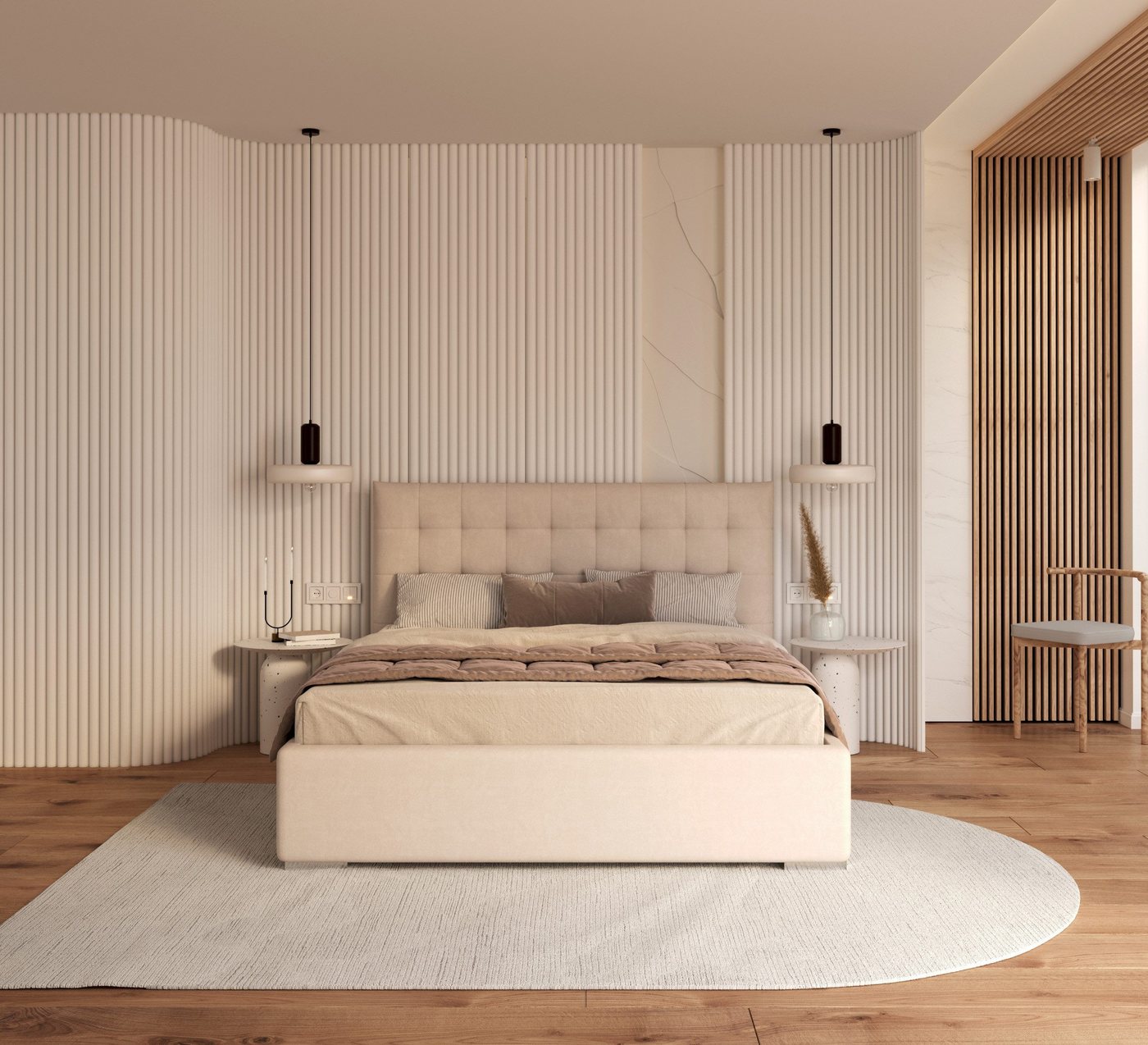 FDM Polsterbett Bettrahmen Bettgestell 90x200, 120x200, 140x200, 160x200, 180x200cm (mit hochwertigem Velour Bezug PARIS, Optional mit Matratze, mit großen gepolsterten Kopfteil), Mettelrahmen mit hydraulischer Klappfunktion für mehr Stauraum von FDM