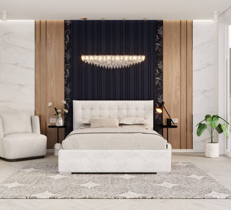 thematys Polsterbett Bett Stauraumbett aus Velours 120x200 140x200 160x200 180x200cm (MADE IN EU - mit hochwertigem Velours Bezug, Bettrahmen, Bett, Optional mit Matratze bestellbar, Mit großem Kopfteil für Komfort - Bettkasten mit Hubrahmen), Metallrahmen mit Lattenrost, hydraulische Klappfunktion für Stauraum von thematys