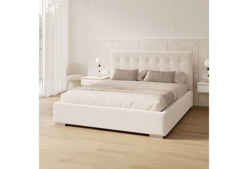 FDM Polsterbett GRACE modern mit Bettkasten MADE IN EU - mit hochwertigem Paris Bezug (verfügbar 90x200 120x200 140x200 160x200 180x200cm, Bettrahmen, Bett, mit großen gepolsterten Kopfteil, mit Bettkasten zum aufklappen), Hebbarer Metallrahmen, Bettkasten FDM Polsterbett GRACE modern mit Bettkasten MADE IN EU - mit hochwertigem Paris Bezug (verfügbar 90x200 120x200 140x200 160x200 180x200cm, Bettrahmen, Bett, mit großen gepolsterten Kopfteil, mit Bettkasten zum aufklappen), Hebbarer Metallrahmen, Bettkasten von FDM