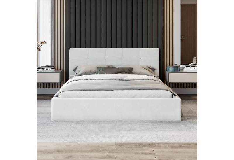 FDM Polsterbett VEGAS Bettkasten MADE IN EU - mit hochwertigem Velours Bezug (verfügbar 90x200 120x200 140x200 160x200 180x200cm, Bettrahmen, Bett, mit großen gepolsterten Kopfteil, mit Bettkasten zum aufklappen), Hebbarer Metallrahmen, Bettkasten, ohne Matratze FDM Polsterbett VEGAS Bettkasten MADE IN EU - mit hochwertigem Velours Bezug (verfügbar 90x200 120x200 140x200 160x200 180x200cm, Bettrahmen, Bett, mit großen gepolsterten Kopfteil, mit Bettkasten zum aufklappen), Hebbarer Metallrahmen, Bettkasten, ohne Matratze von FDM