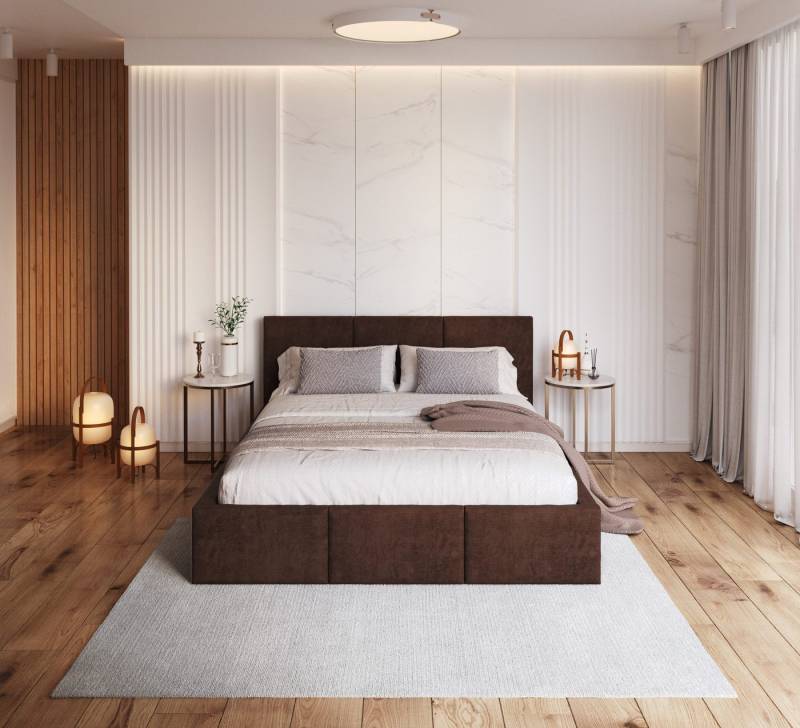 FDM Polsterbett modern mit Bettkasten MADE IN EU - mit hochwertigem Velours Bezug (verfügbar 90x200 120x200 140x200 160x200 180x200cm, Bettrahmen, Bett, Optional mit Matratze bestellbar, mit großen gepolsterten Kopfteil, mit Bettkasten zum aufklappen), Metallrahmen mit Lattenrost, hydraulische Klappfunktion für Stauraum FDM Polsterbett modern mit Bettkasten MADE IN EU - mit hochwertigem Velours Bezug (verfügbar 90x200 120x200 140x200 160x200 180x200cm, Bettrahmen, Bett, Optional mit Matratze bestellbar, mit großen gepolsterten Kopfteil, mit Bettkasten zum aufklappen), Metallrahmen mit Lattenrost, hydraulische Klappfunktion für Stauraum von FDM