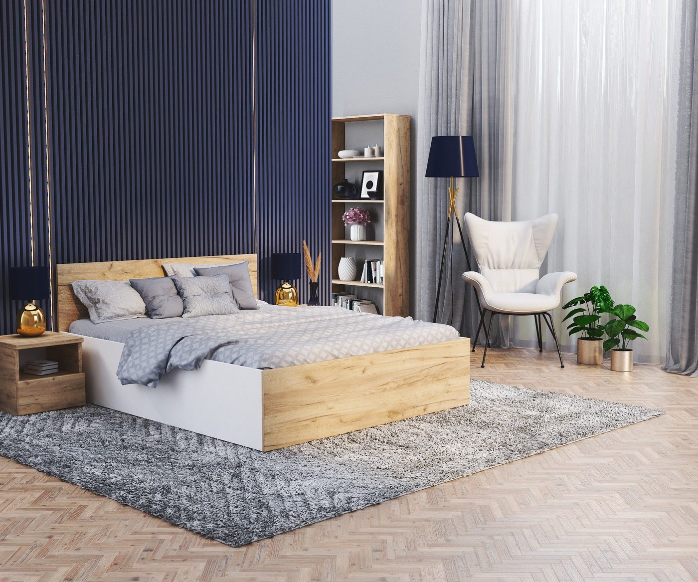 FDM Stauraumbett Bettgestell Bettrahmen Doppelbett 120x200, 140x200, 160x200, 180x200cm (MADE IN EU - Elternbett Doppelbett Gästebett Bett, optional mit Matratze + inklusive Lattenrost), Metallrahmen mit hydraulischer Klappfunktion von FDM